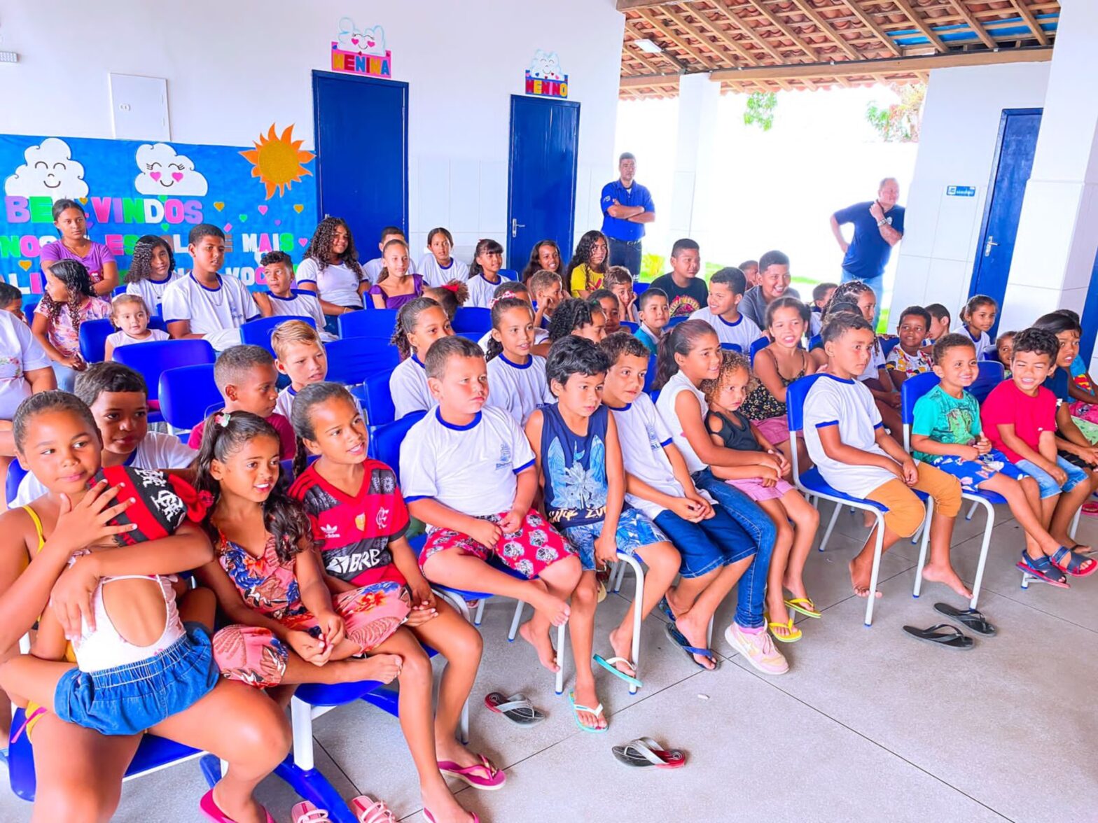 Alunos da Escola Municipal Jacinto Oliveira participam de atividades envolvendo saúde bucal e boas práticas corporais